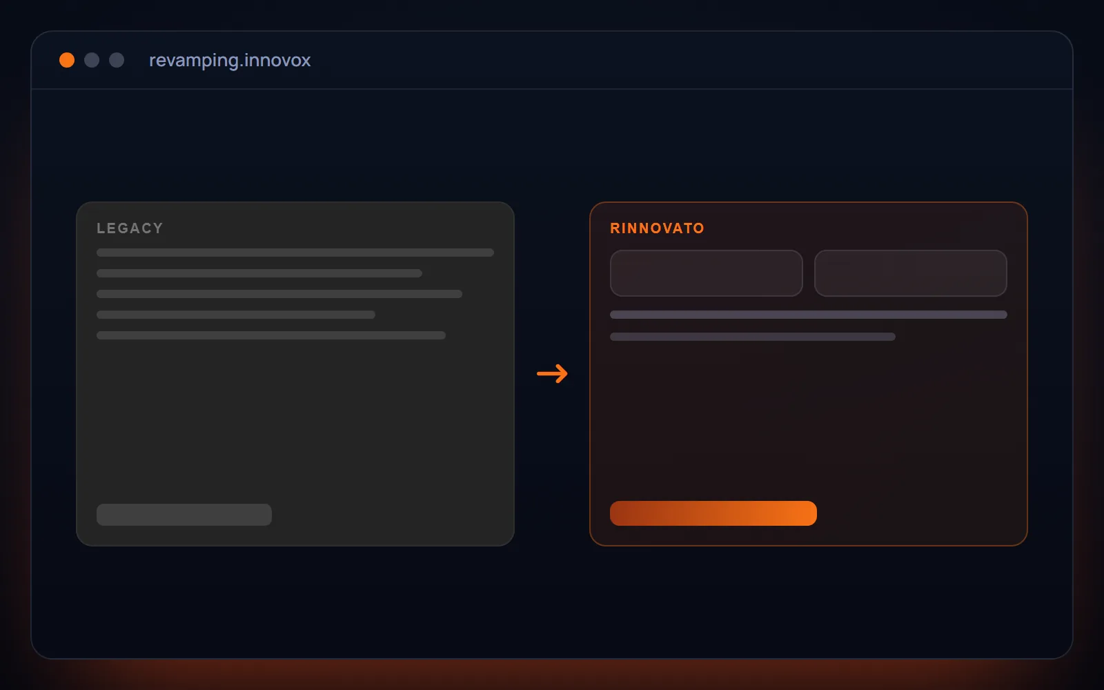 Revamping di applicativo legacy — confronto prima e dopo